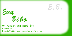 eva bibo business card