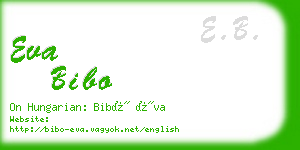 eva bibo business card